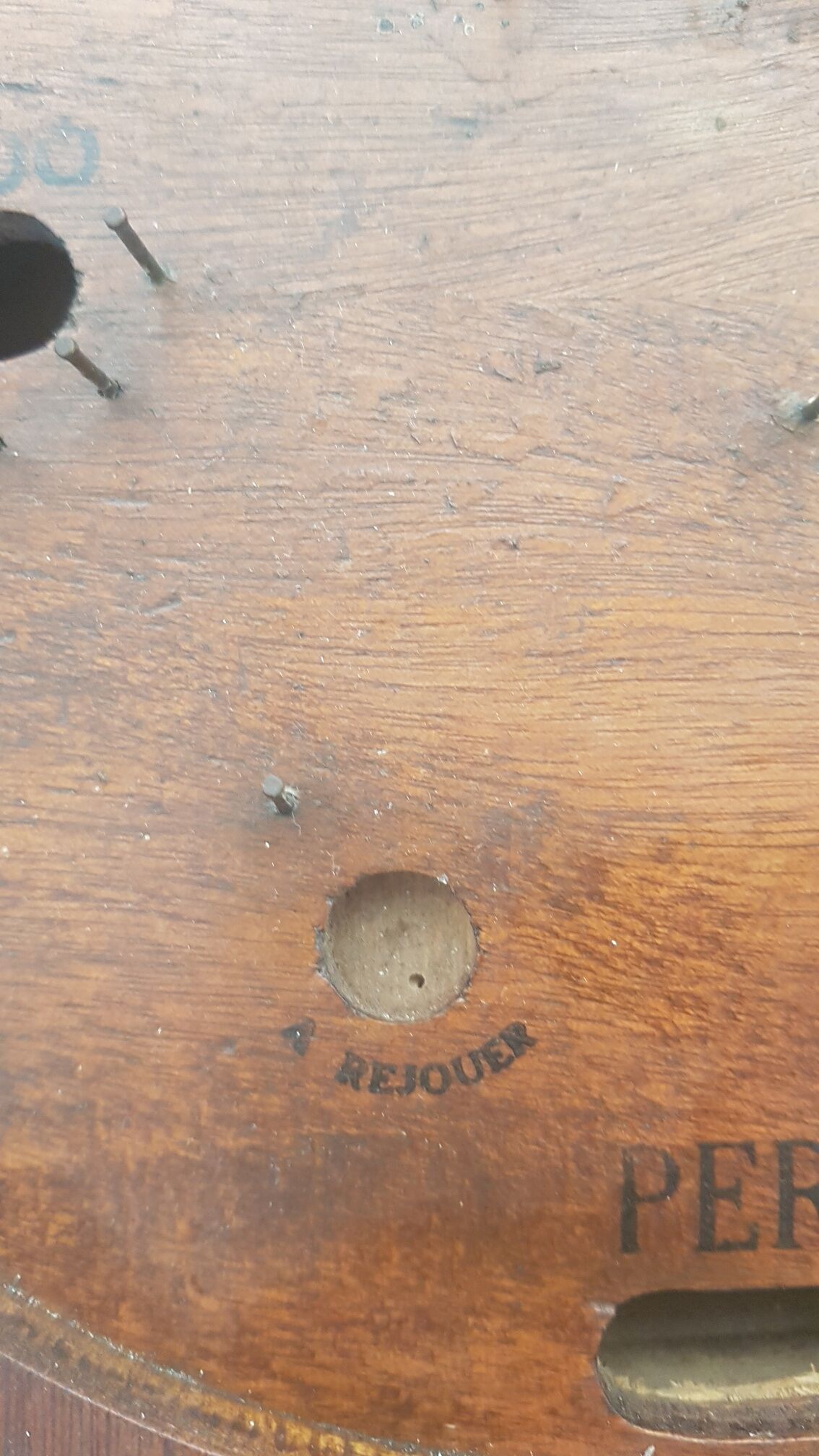 Old wooden pinball machine Jackie