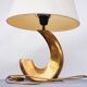Lampe de table sculpturale en laiton en forme de vague
