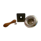 Walnut cracker stylish scandinavian design in steel/rubber/vintage wood collector