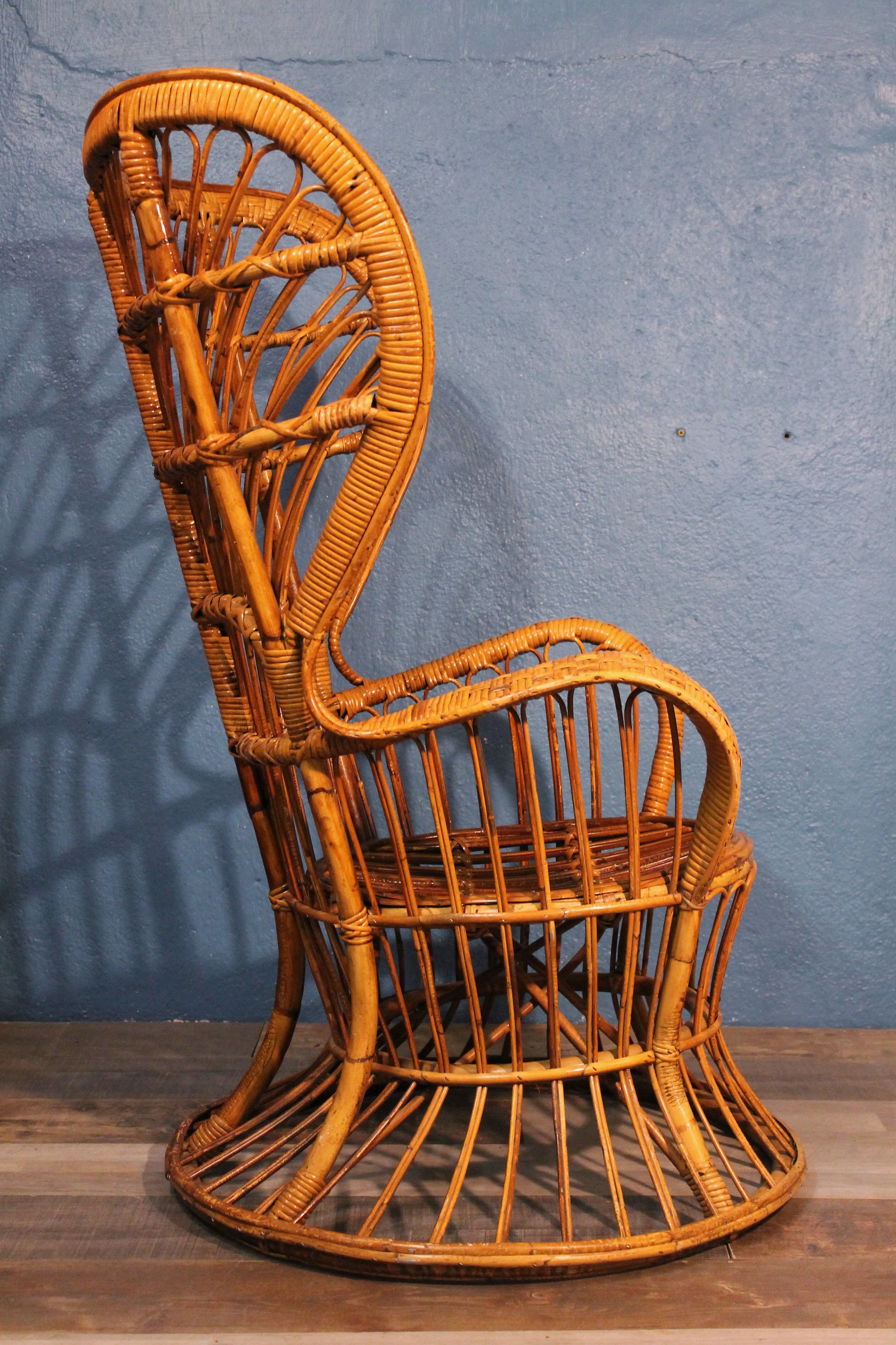 Rattan armchair by Gio Ponti & Lio Carminati Bonacinati edition 1950