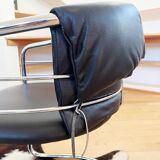 Pair of Italian leather chairs