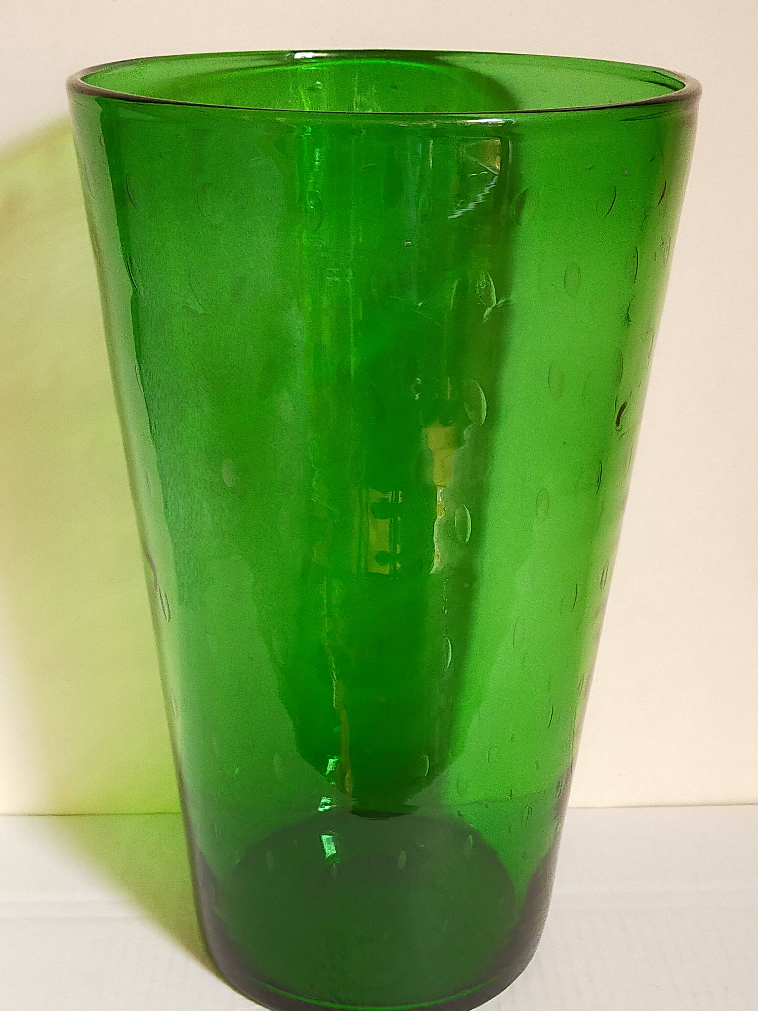 Empoli blown glass vase 35 cm