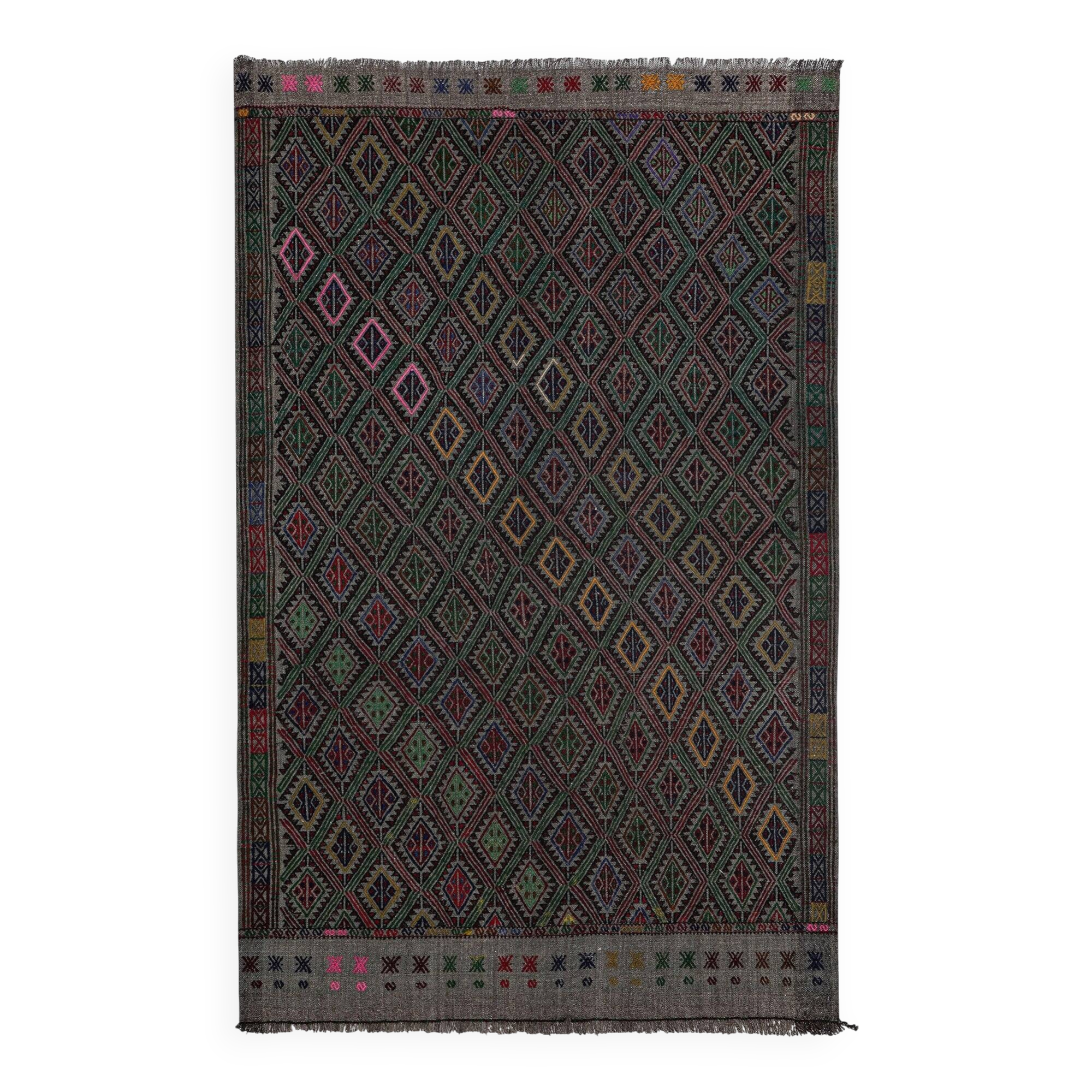 Vintage Turkish kilim, handwoven, 120x190 cm.