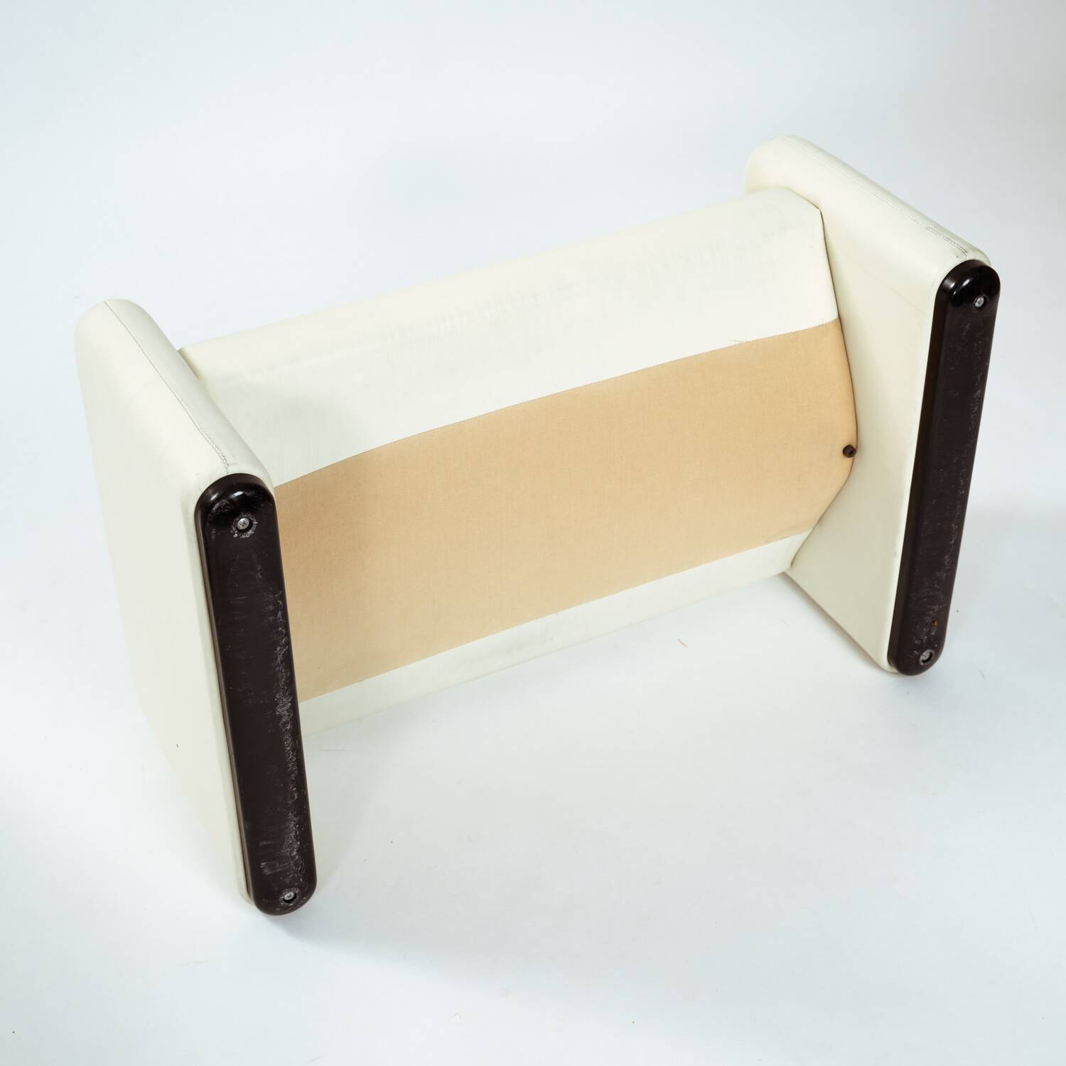 Chaise Maralunga de Vico Magistretti en cuir blanc