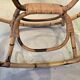 Cheval à bascule en rotin et bambou vintage 1960/70