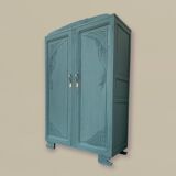 Parisian art deco wardrobe blue gray 1930