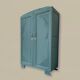 Armoire parisienne art déco bleue grisé 1930