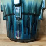 Iridescent Art Deco earthenware planter