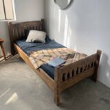 Brutalist Aranjou elm bed