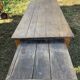 Antique Louis XV paneled table with 3 front drawers in solid cherry wood