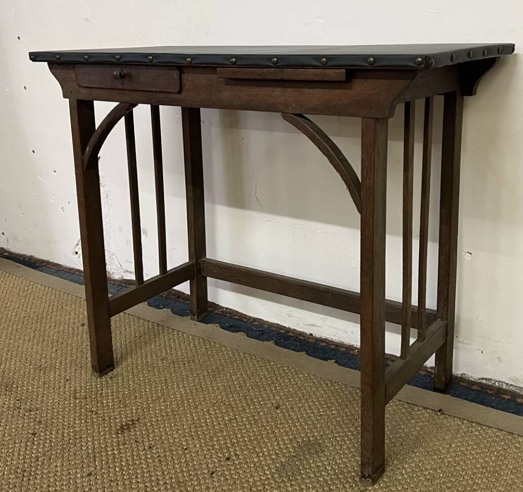 Petit bureau / table console en bois vintage