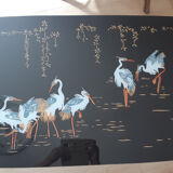 Living room coffee table, vintage, compass legs, 50s