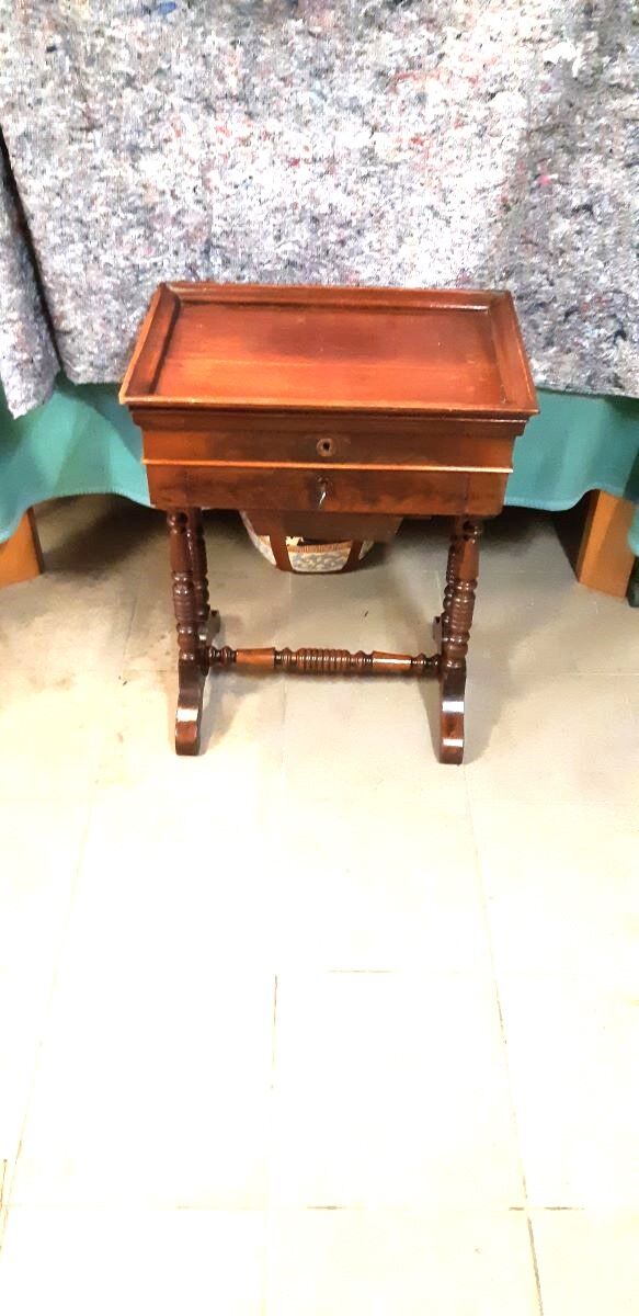 Side table / work table XIXth original patina