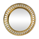 Round Moroccan mirror in openwork chiseled brass - vintage mirror 32 cm