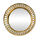 Round Moroccan mirror in openwork chiseled brass - vintage mirror 32 cm