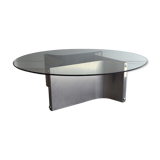 Metal and glass coffee table