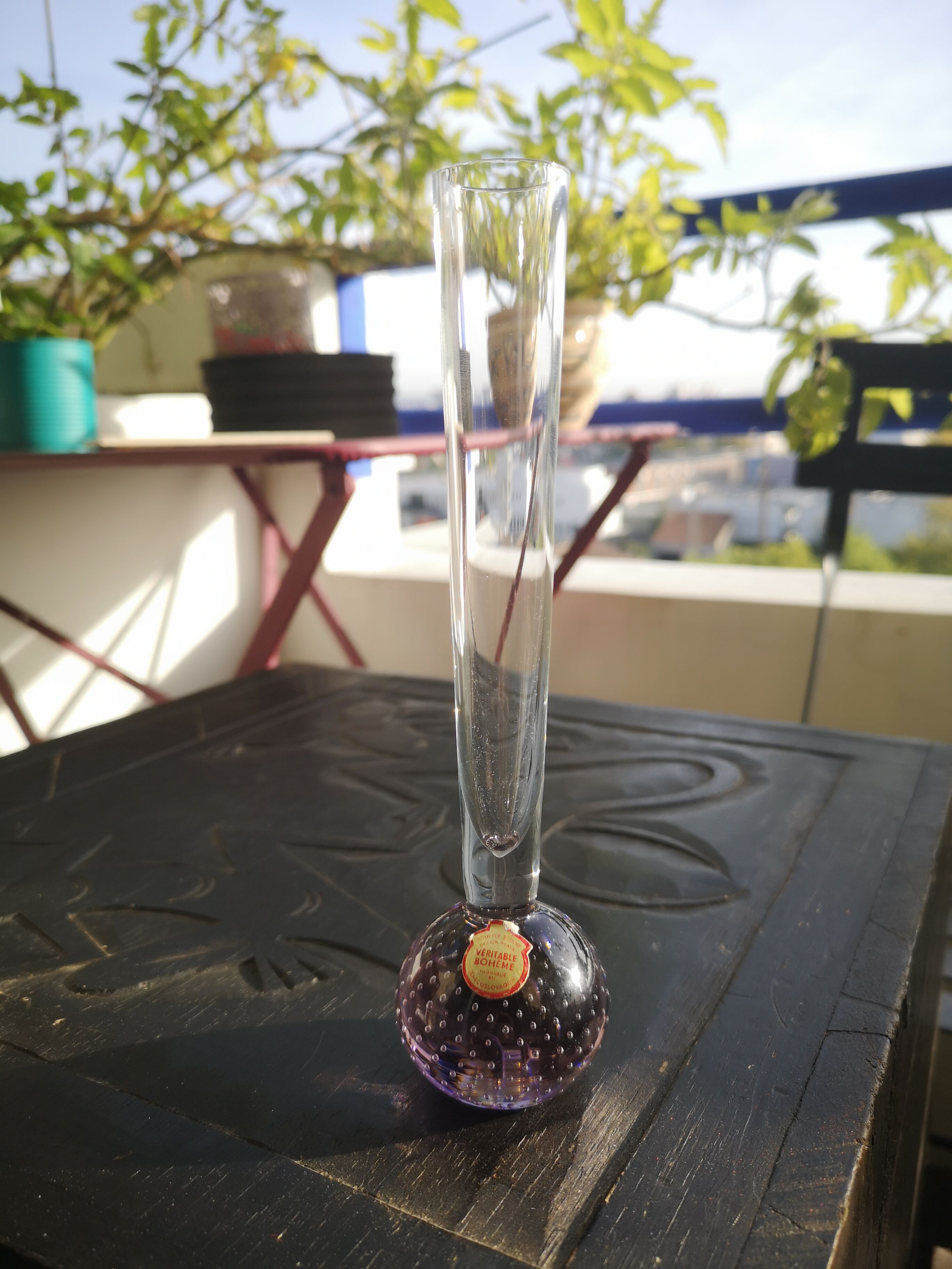 Bohemian crystal soliflore - 1980s