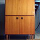Vintage teak and leather secretary
