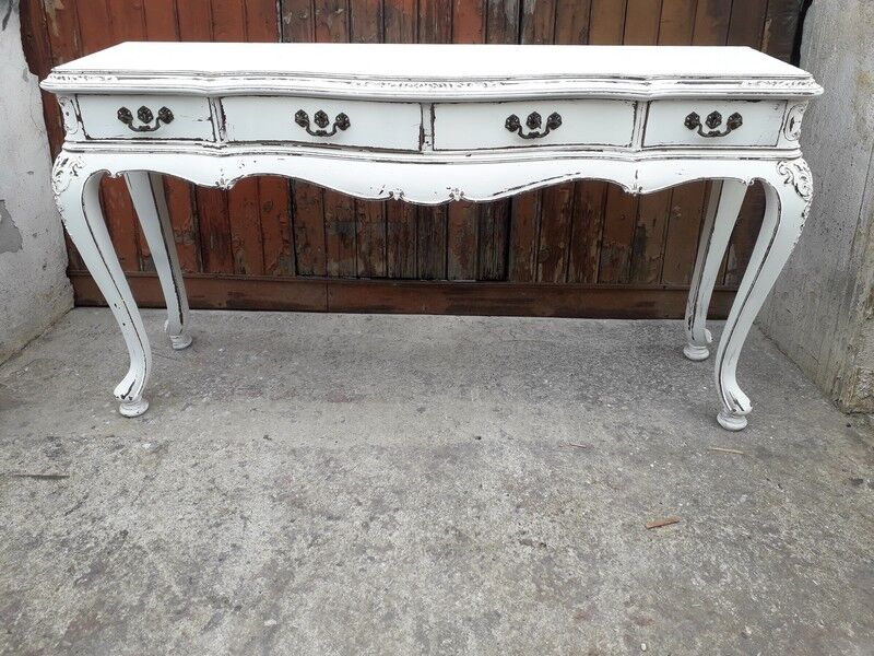 Console Louis XV wood sculpted painted patinated ep 1940