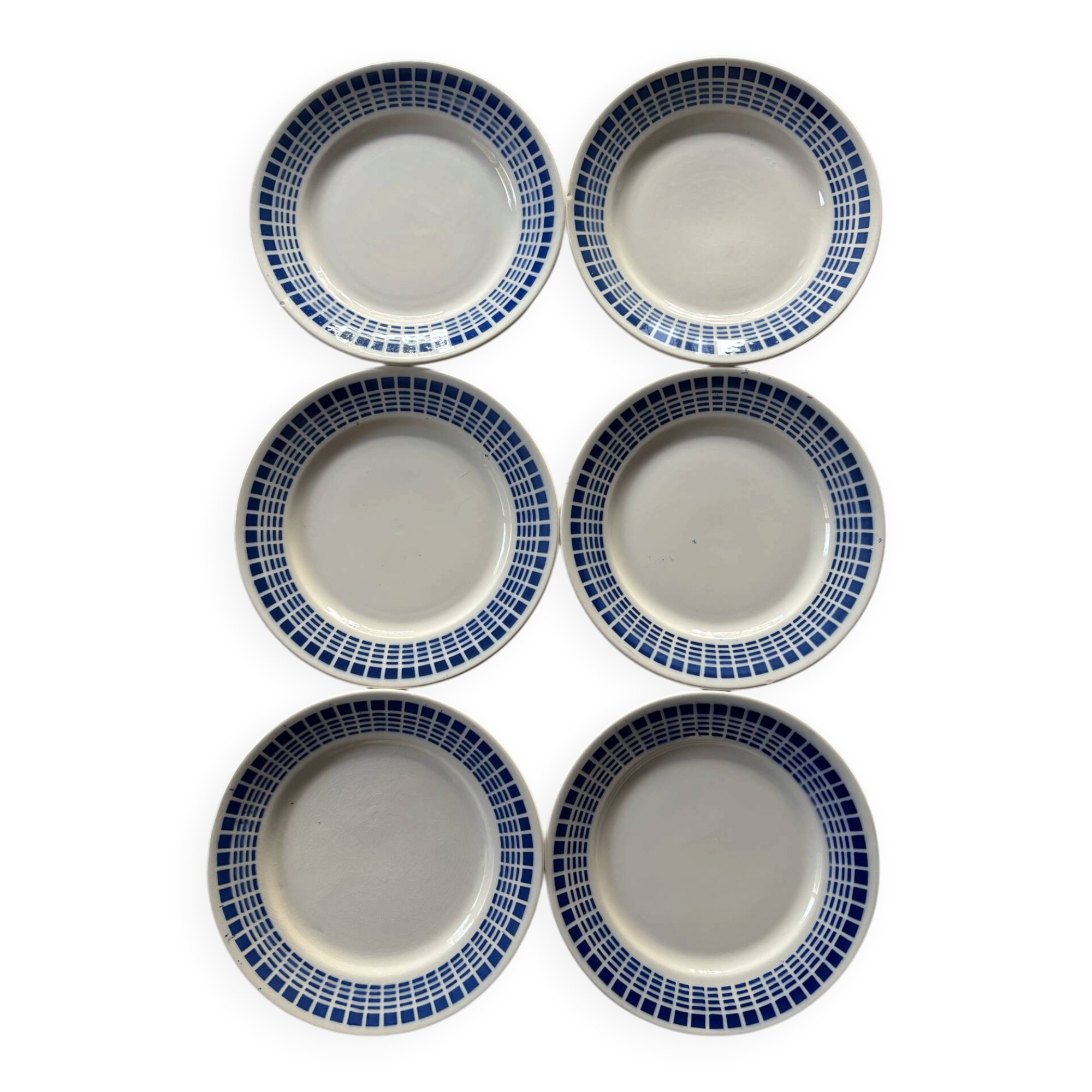 Assiettes à dessert en faïence Badonviller