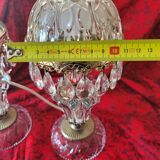 Pair of Michelotti glass lamps