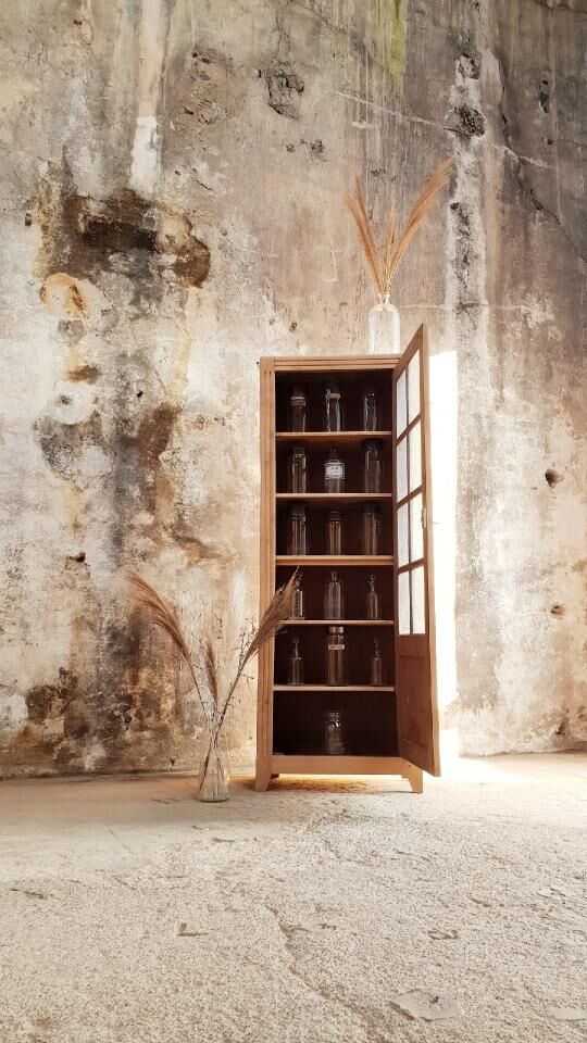 Vintage glass library