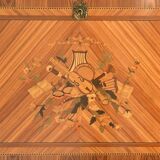 Transitional style secretary in marquetry