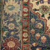 Distressed Turkish Rug 179x120 cm wool Vintage shabby Chic Tribal Blue, Beige