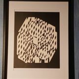 Tableau Vintage Art Optique - Victor Vasarely - Frame 50x40cm
