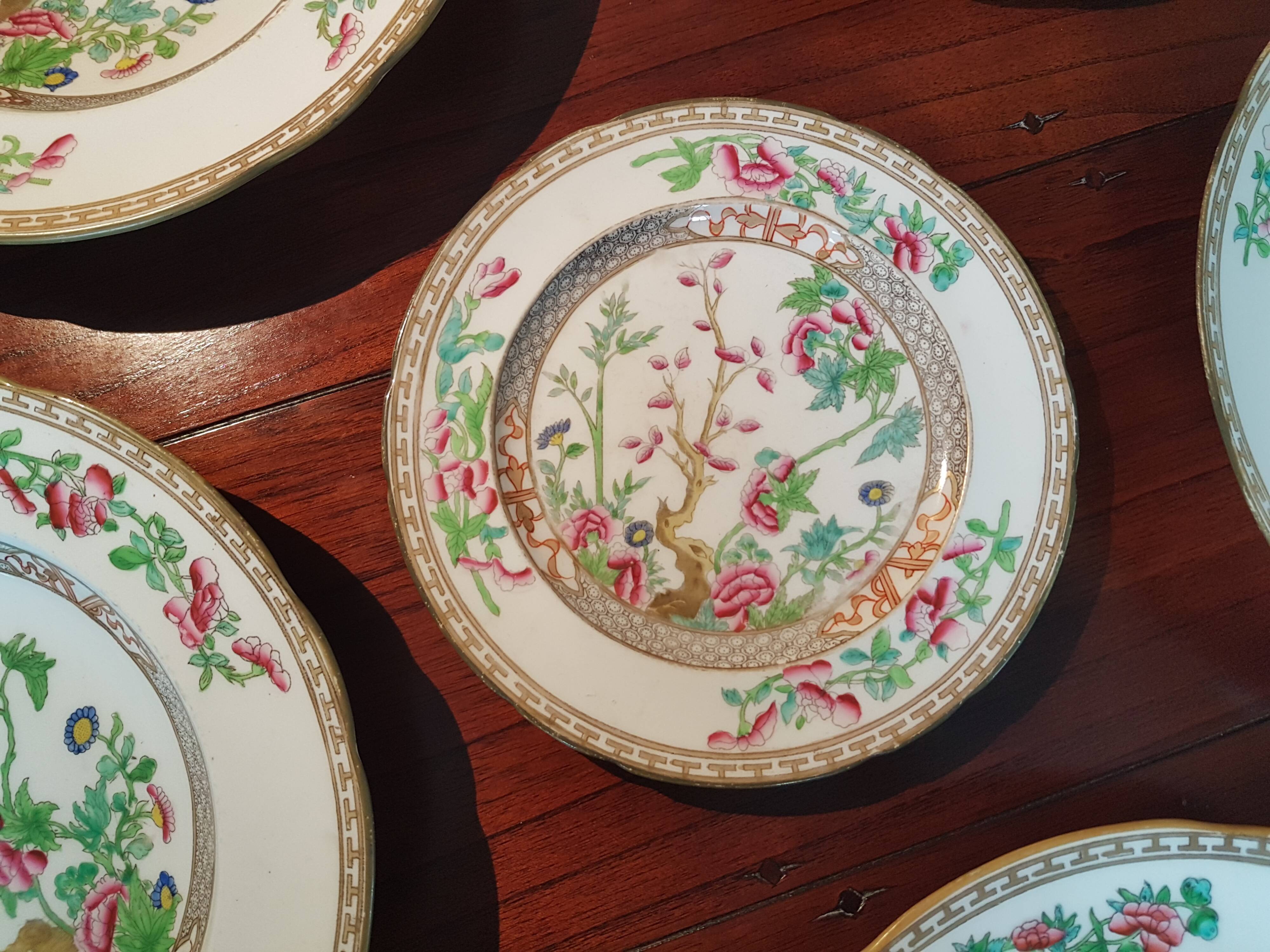 6 coalport porcelain plates