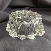 Art deco ashtray in old vintage molded glass glass pocket emptier