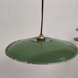 Enameled sheet metal pendant lights
