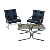 Ensemble de fauteuils et table design Pierson