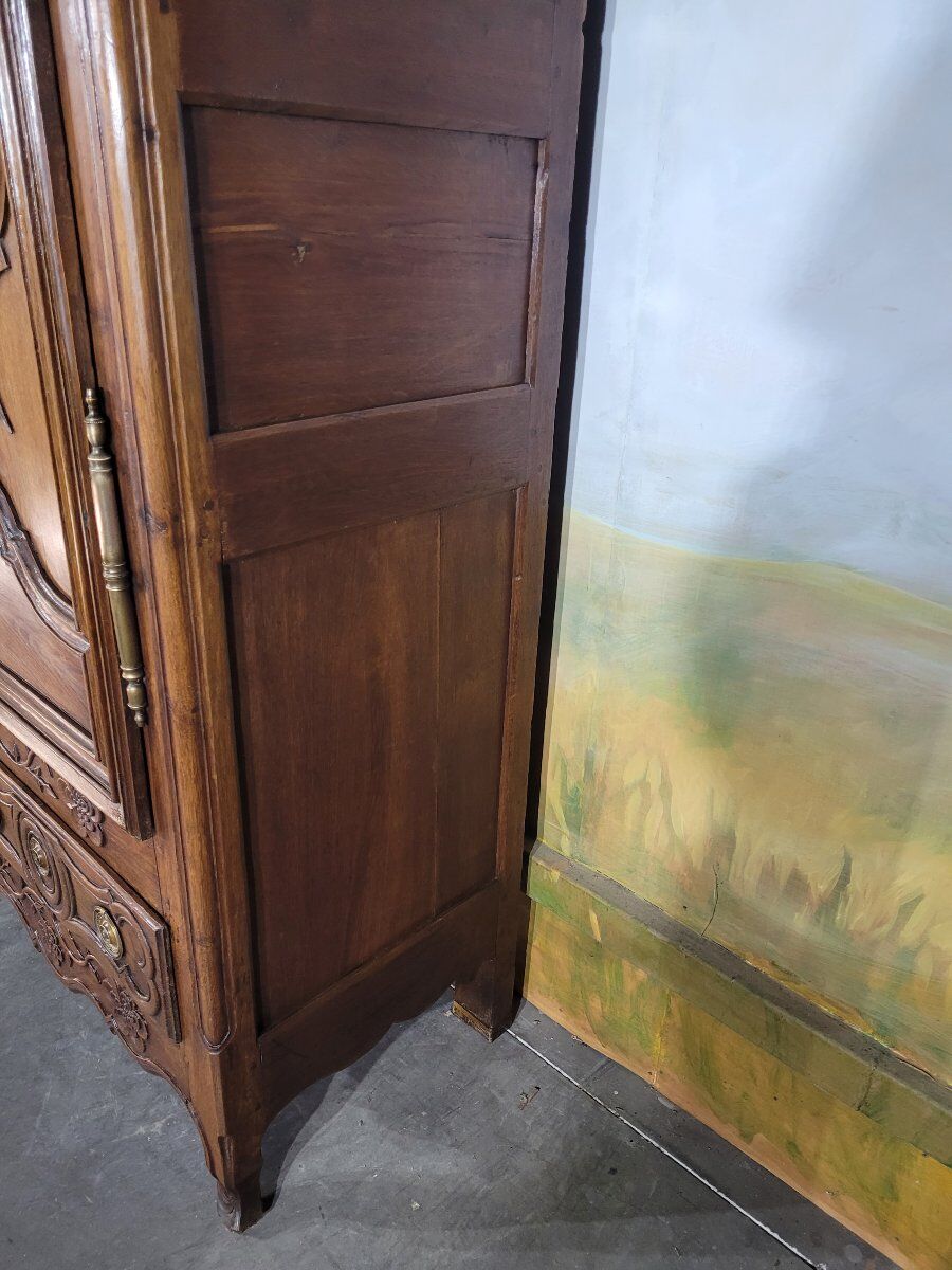Louis XV carved oak wardrobe