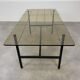 Coffee table metal and glass, 50s
