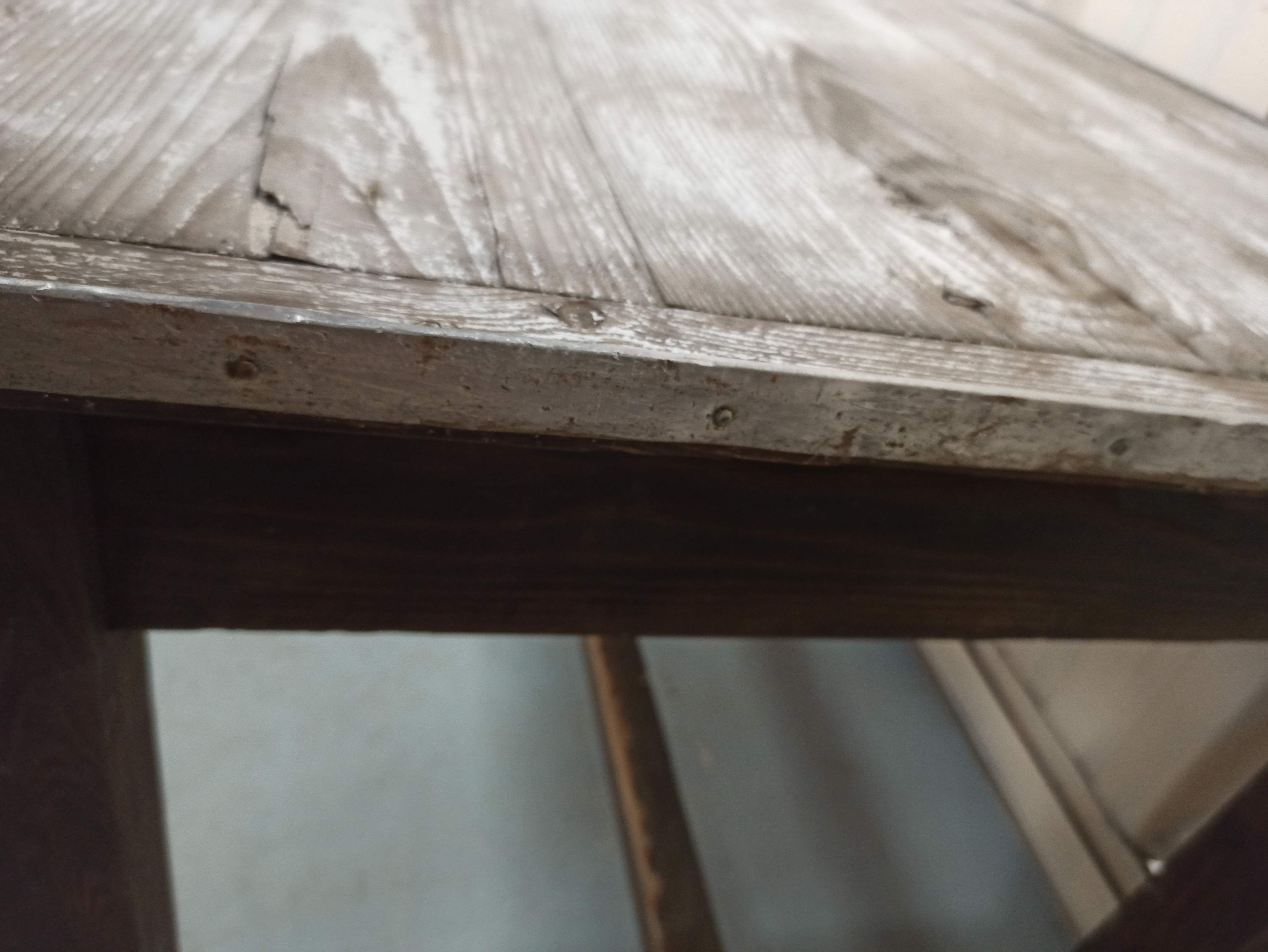 181 cm - Patinated spacer farm table