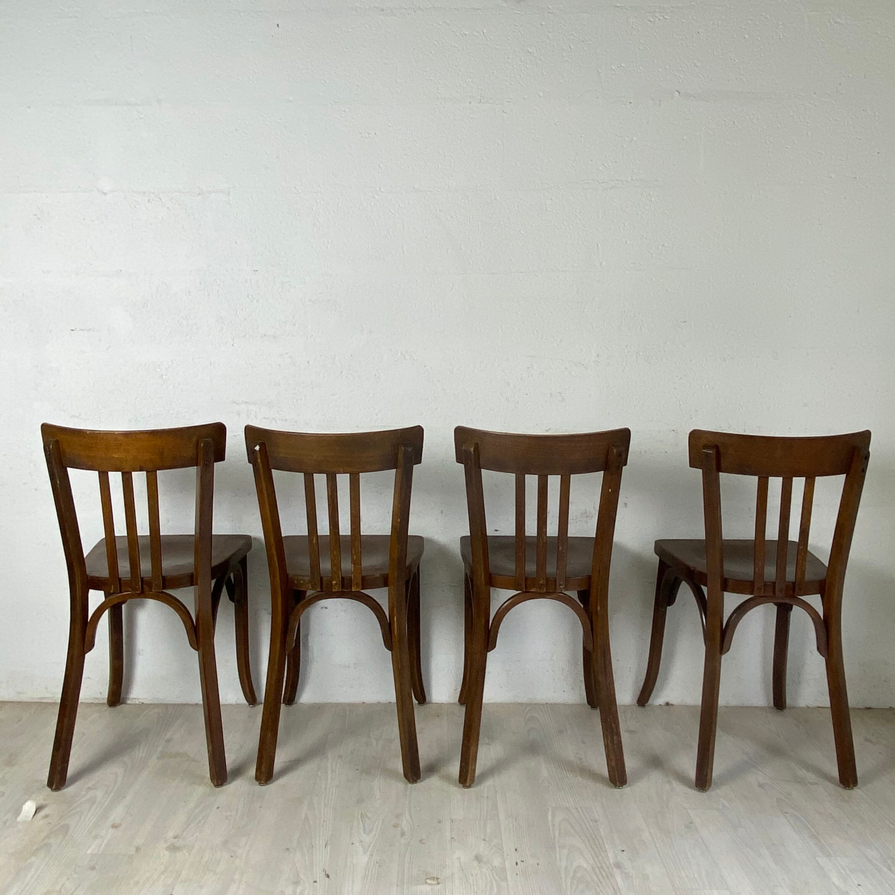 Set of 4 chairs vintage bistro 50