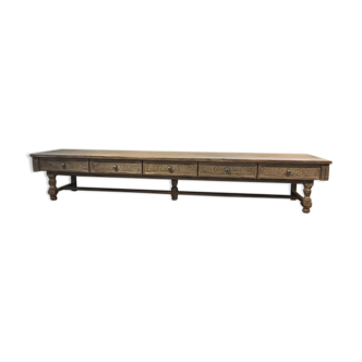 Banc ou console basse 5 tiroirs 272cm