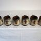 Set of 6 stoneware mugs signed Losson, Belgium, vintage