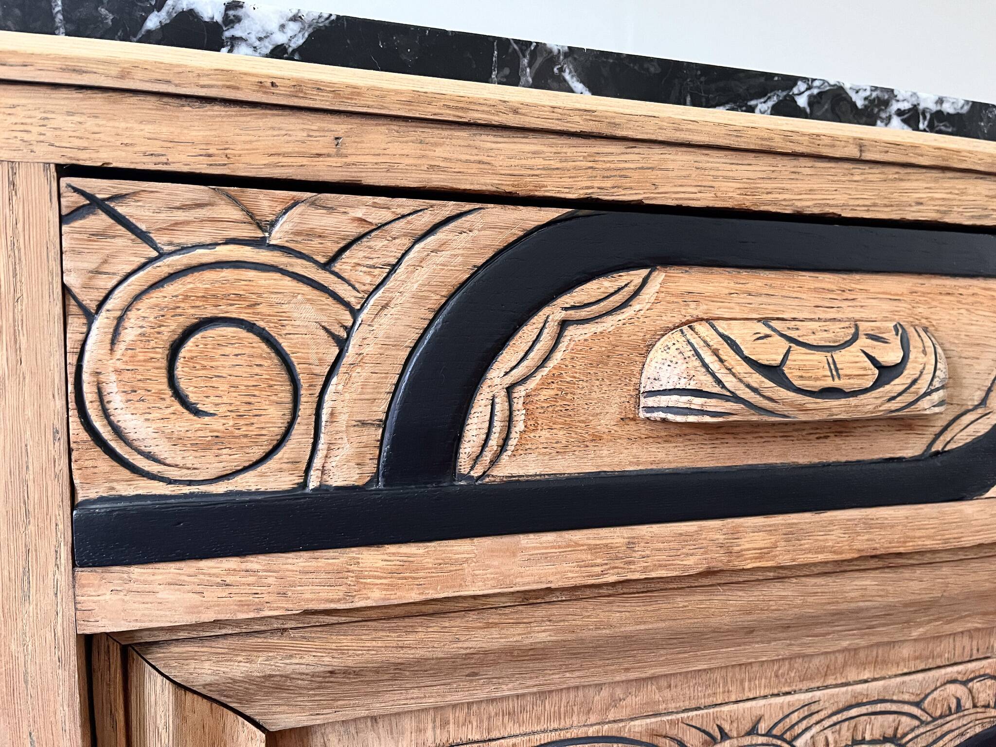 Art Deco sideboard marble top