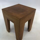 Vintage 1970s side table in minimalist wood