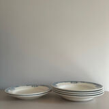 Set of 4 deep plates and 2 flat plates Lily Longchamp