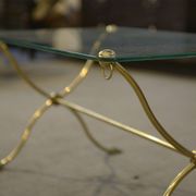 Neo-classical coffee table attributed to Maison Jansen, swan neck legs, 1940s.