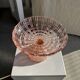 Pink glass coupe footed H20 D 15.5
