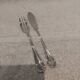 2-piece silver-plated hors d'oeuvre set by Christofle Spatours