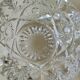 Vide poche/Cendrier en cristal de Bohème taillé. Motifs Étoiles/Croisillons