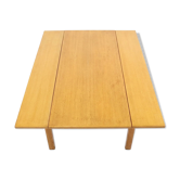 Table à manger scandinave à abattants en chêne, années 1970