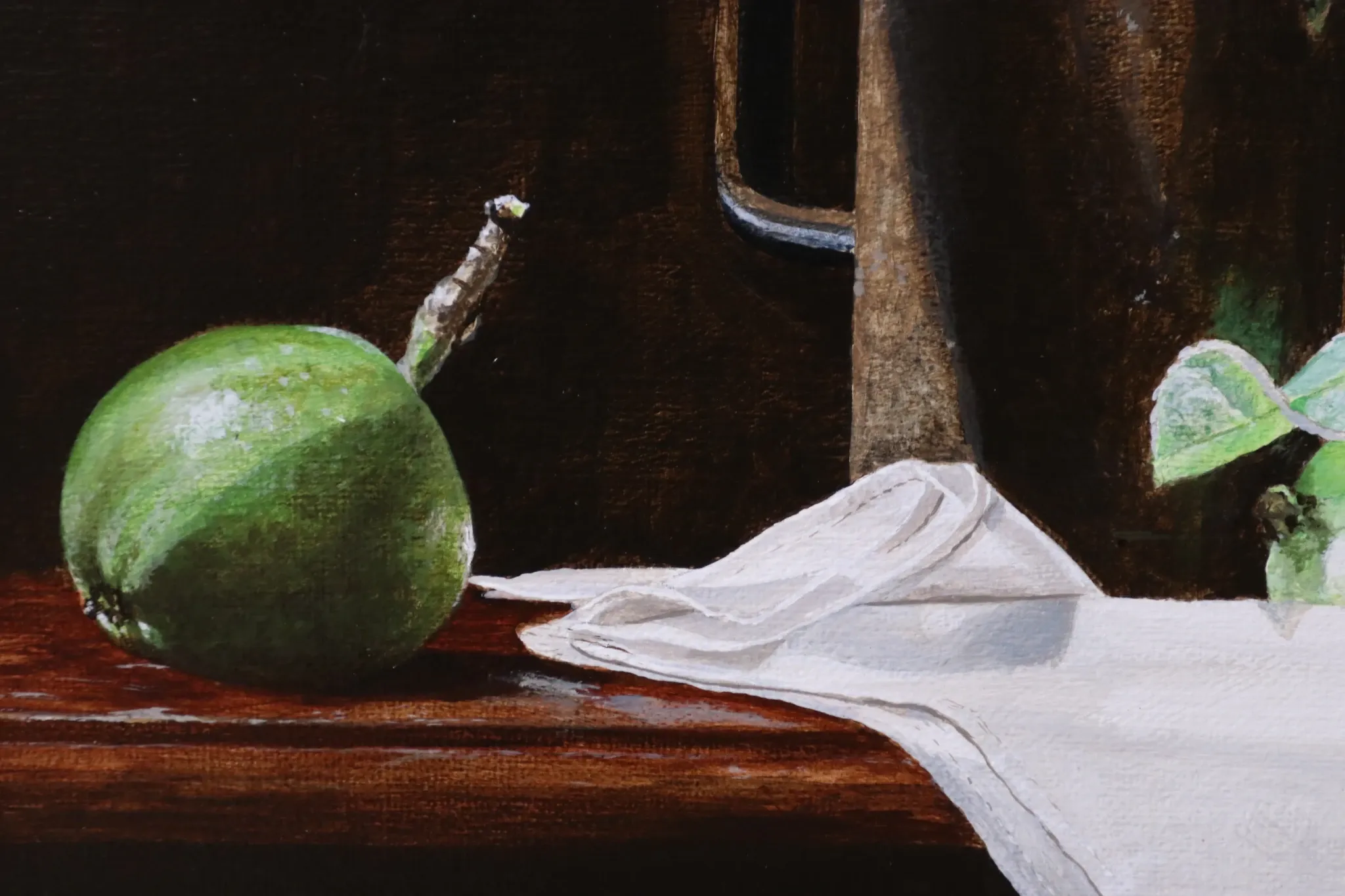 Still life with pewter jug and apples – Marjolein van den Berg, c. 2011