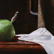 Still life with pewter jug and apples – Marjolein van den Berg, c. 2011