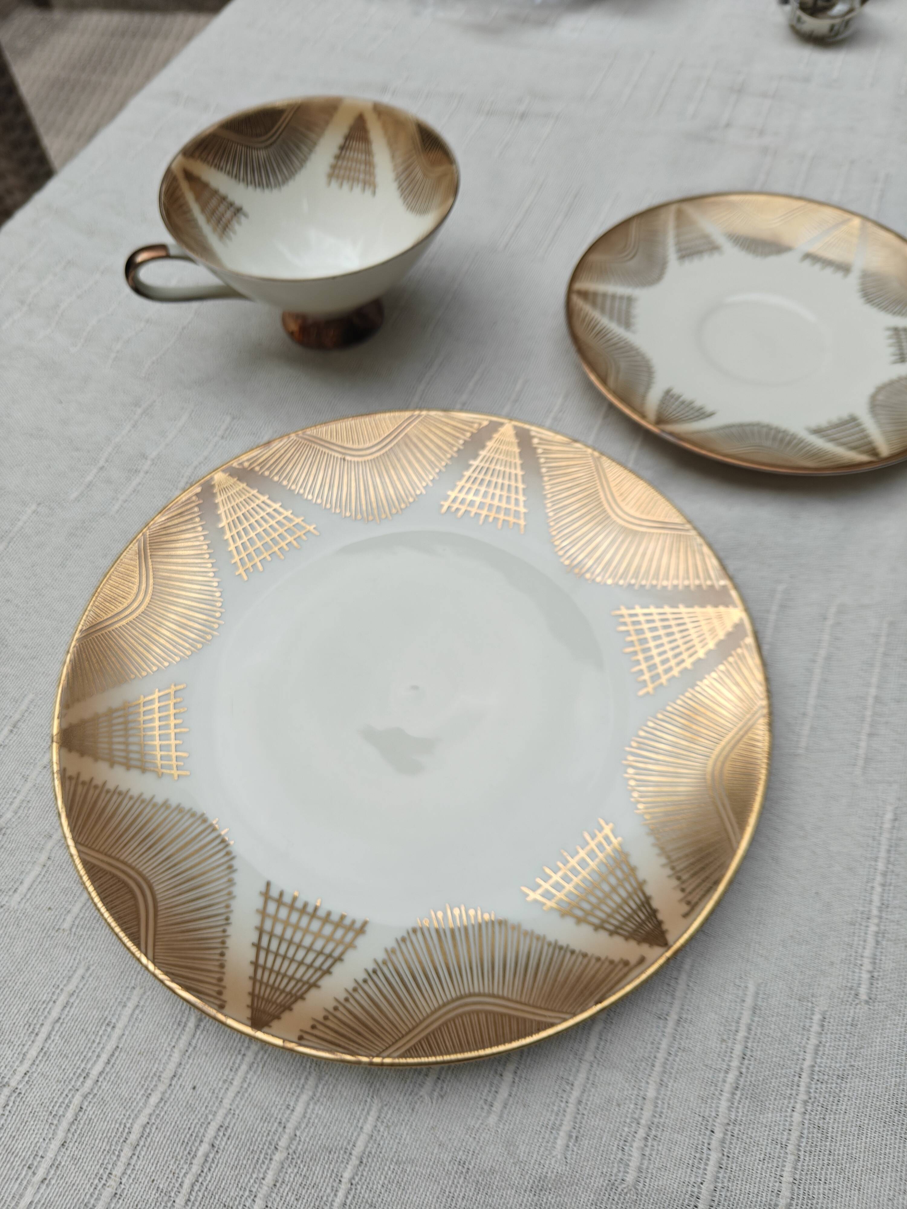 Vintage tea/coffee trio in porcelain from Bavaria Winterling Marktleuthen —